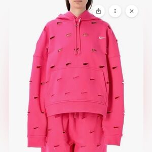 Nike x Jacquemus Swoosh Hoody in Watermelon - Unisex size Small